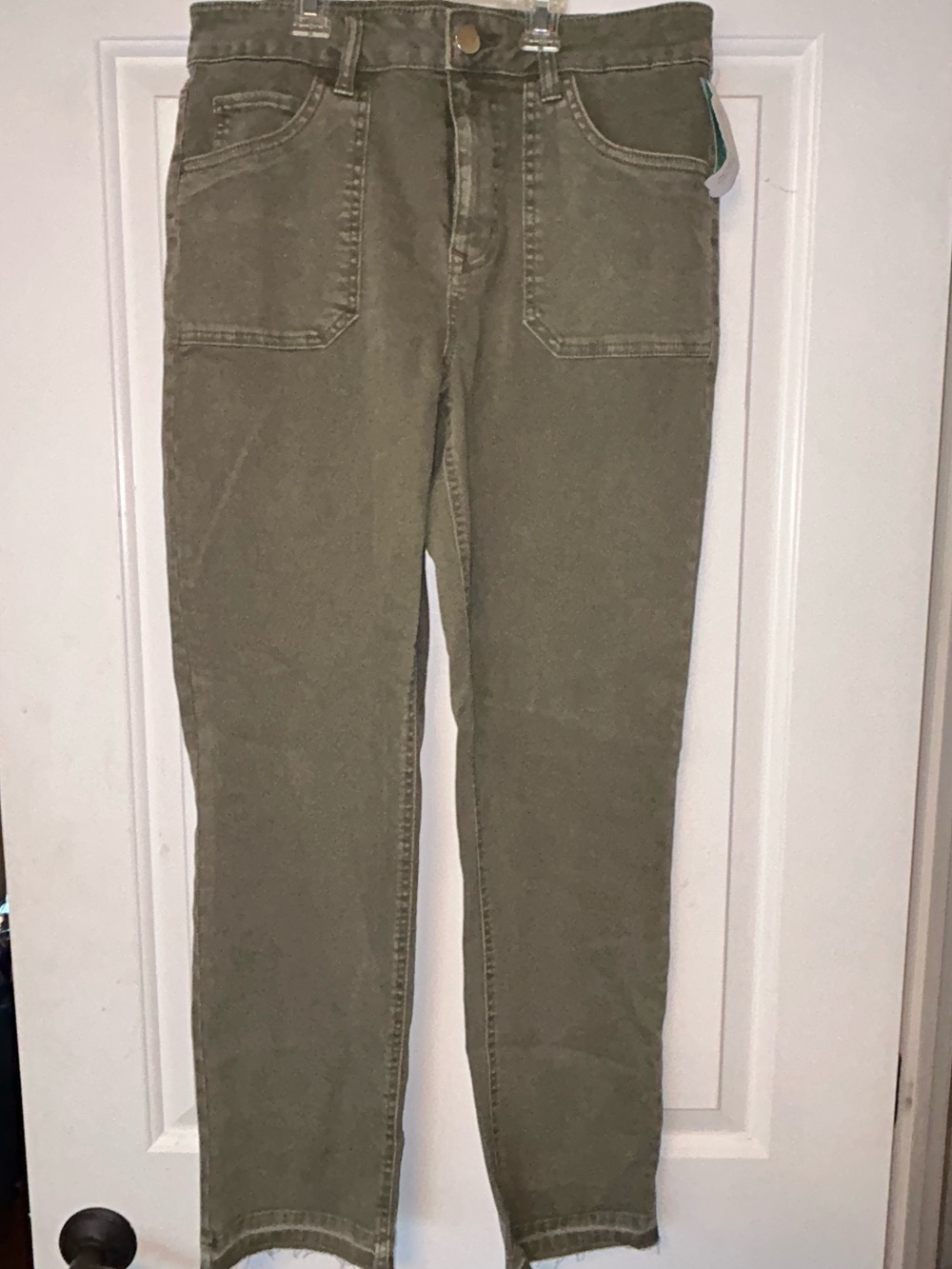 Maurices Olive Straight-Leg Utility Pants